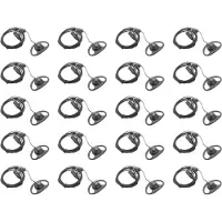 Spactz 20x 2-pins geavanceerde D-vormige clip-oor PTT-headset oortelefoonmicrofoon voor portofoons GP88S GP300 GP68 A6 A10 A12