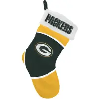 Foco Green Bay Packers NFL Kerstsok - Pluche Limited Edition Kerstsok - Toon je teamgeest met officieel gelicentieerde Football Fan D