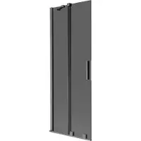 Mexen Velar tweedelige badwandschuifwand 70 x 150 , grafiet, geborsteld gun gray - 896-070-000-41-66