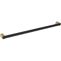 Mexen Base handdoekhouder, zwart/goud - 7088224-57