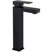 Mexen Cube hoge wastafelkraan, zwart - 72910-70