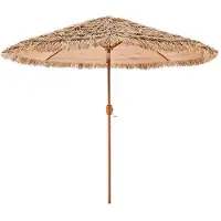 DUOKU Parasols - - Hawaïaans 2,7 m - Inklapbaar - Rietdak PP - 8 Metaalspaken