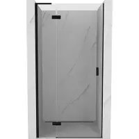 Mexen Mist-H L draaideur douchedeur links 75 , transparant, zwart - 8A5L-075-000-70-00-L