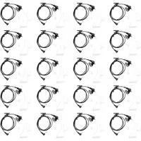 Spactz 20X Rechte, alleen-luisteren transparante flexibele akoestische buis oortelefoon 3,5 mm oortelefoon headset mono-aansluiting voor walkie-talkie