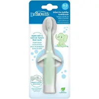 Dr browns Tandenborstel voor baby's en peuters, Olifant, Munt, 0-3 jaar