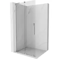 Mexen Velar L schuifbare douchescherm Walk-in 120 x 200 , transparant 8 mm, chroom - 871-120-003-03-01