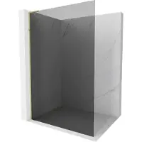 Mexen Kioto L douchewand Walk-in 80 x 200 , grafiet, goud - 800-080-103-50-40