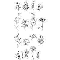 SIZZIX Clear Stamps Garden Botanicals (666641)