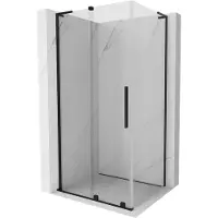 Mexen Velar L schuifdouchecabine 100 x 110 , transparant, zwart - 871-100-110-03-70