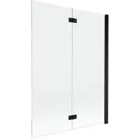 Mexen Mist tweevleugelige douchewand rechts 130 x 150 , transparant, zwart - 8A9-130-002-70-00-P