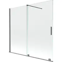 Mexen Velar 2-delige verschuifbare badwand 170 x 150 , transparant, gun metal - 896-170-000-01-95