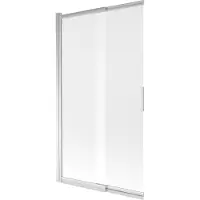 Mexen Fox badwand 2-delig schuifbaar 100 x 150 , matglas, chroom - 891-100-002-01-30