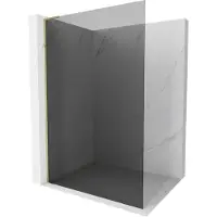 Mexen Kioto L douchewand Walk-in 70 x 200 , grafiet, goud - 800-070-103-50-40