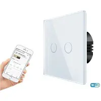 Spring Schakelaar - - Dvipolis - WiFi afstandsbediening - Gehard glas - 1000W