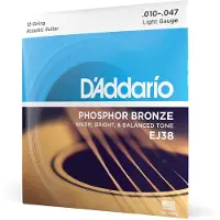 Daddario EJ38 12-String Phosphor Bronze Light 10-47