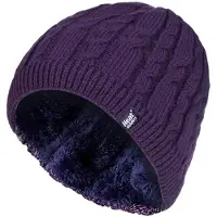 Heat Holder - Fleece gevoerde Alesund-hoed voor dames - Paars
