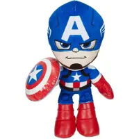Mattel Marvel Pluche Figuren, 8-Inch Captain America Zachte Pop in Leuk Te Aanraken Stof, Verzamelcadeau voor Kinderen & Fans 3 Jaar