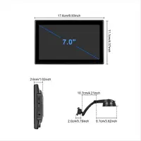 Torribaly Draadloos CarPlay-scherm, 7 inch HD-autoradio met Android Auto, portretstand.