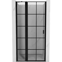 Mexen Mist draaideur voor douche links 90 , zwart rooster, zwart - 8A4-090-000-70-77-L