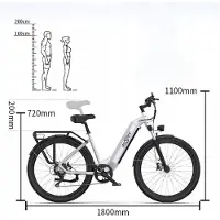 ONESPORT Elektrische fiets - - OT05 - 250W - 36V 18.2Ah - 27.5 inch