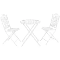 Helloshop26 Bistroset voor tuin wit metaal 03_0006934