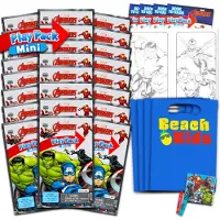 Marvel Avengers Mini Feestartikelenset - Bundel met 24 Mini Grab n Go Play-pakketten met kleurplatenstickers Meer | Avengers verjaardagsbenodigdh