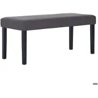 Helloshop26 Banket pouf kruk meubel bank 106 cm grijs synthetisch 3002207