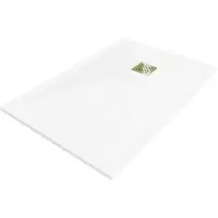 Mexen Stone+ rechthoekige composiet douchebak 100 x 80 , wit, gouden afdekplaat - 44108010-G
