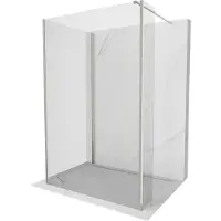 Mexen Kioto douchewand Walk-in 130 x 95 x 40 , transparant, geborsteld nikkel - 800-130-095-221-97-00-040