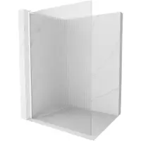 Mexen Kioto L douchewand Walk-in 70 x 200 , strepen, wit - 800-070-103-20-09