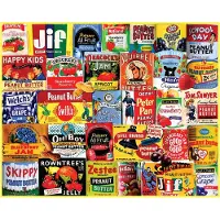 White Mountain puzzel met pindakaas en gelei, voedselpuzzels van 1000 stukjes voor gezinnen