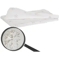 MCW Deken sneeuw, sprei gezellig deken deken bank, pluizig wit pailletten 150x120cm