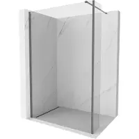 Mexen Kioto douchewand Walk-in 120 x 30 , transparant, gun metal - 800-120-212-95-00-030