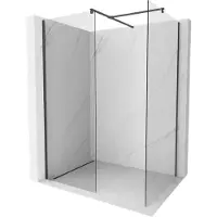 Mexen Kioto douchewand Walk-in 135 x 120 , transparant, zwart - 800-135-202-70-00-120