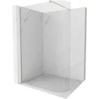 Mexen Kioto-R afgeronde douchewand Walk-in 90 x 200 , transparant 8 mm, geborsteld nikkel - 800-090-101-97-06