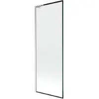 Mexen Next L Badwand 1-deurs 70 x 150 , zwart frame, geborsteld nikkel - 895-070-000-03-70-97