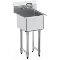DUOKU Voorbereidingssink - - S1C-151512 - RVS - 1 Compartment - 45 cm