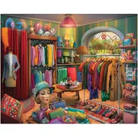 White Mountain Thrift Store Puzzel 1000 Stukken Vintage Winkelen Jigsaw Puzzels voor Volwassenen