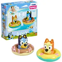 Tomy Toomies Splash & Float Bingo and Bluey Water Toys - 2-in-1 Toddler Water Toys with Pour Cup and Water Wheel Toy - Toddler Bath Toys and Bluey Toy