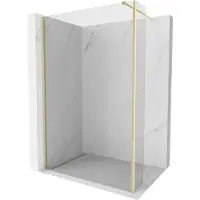Mexen Kioto douchewand Walk-in 160 x 40 , transparant, goud geborsteld - 800-160-212-55-00-040