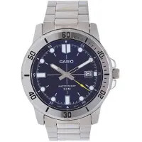 Casio MTP-VD01D-2EV Heren Enticer RVS Blauw Wijzerplaat Casual Analoge Sportieve Horloge