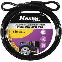 Master Lock 49EURD Kabelslot Zwart Lus voor hangslot