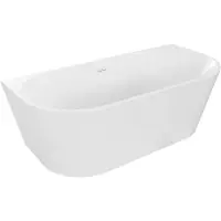 Mexen Oval vrijstaande wandbadkuip 180 x 80 , wit, witte overloop - 52671808000-20