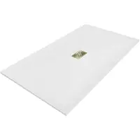 Mexen Hugo rechthoekige douchebak SMC 200 x 100 , wit, gouden afdekplaat - 42101020-G
