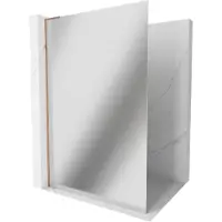 Mexen Kioto L douchewand Walk-in 100 x 200 , spiegel, roze goud - 800-100-103-60-50