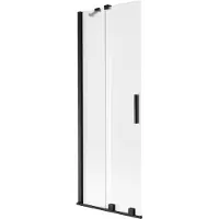 Mexen Velar schuifbare badwand 2-delig 70 x 150 cm, mat, zwart - 896-070-000-31-70