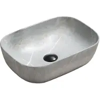 Mexen Rita opzetwastafel 45 x 32 cm, grijze steen - 21084596