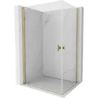 Mexen Mist-B Duo draaideur douchecabine 90 x 70 , transparant, goud - 8A2-090-070-50-00