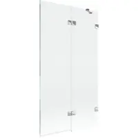 Mexen Lunar badwand 2-delig rechts 100 x 150 , transparant, chroom - 897-100-100-01-00-P