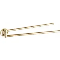 Mexen Remo dubbele draaibare handdoekhouder, goud - 70507255-50
